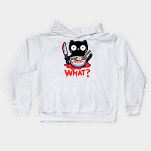 Spooky Lockdown Cat With Ramen Kids Hoodie